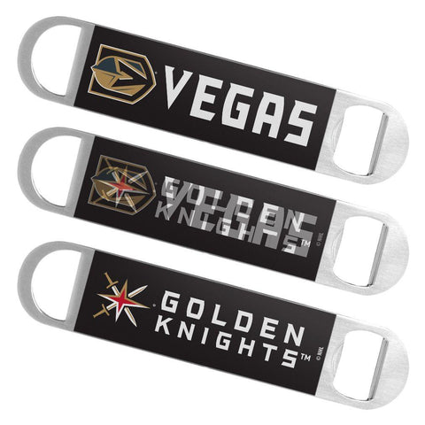 Las Vegas Golden Knights NHL Boelter Hologram Logo Metal Bottle Opener Bar Key - Sporting Up