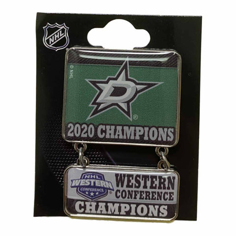 Dallas stjärnor 2020 nhl western conference champions dangler lapel pin - sporting up