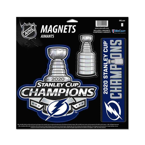 Shop Tampa Bay Lightning 2020 NHL Stanley Cup Champions Magnet Sheet Set (3pk) - Sporting Up