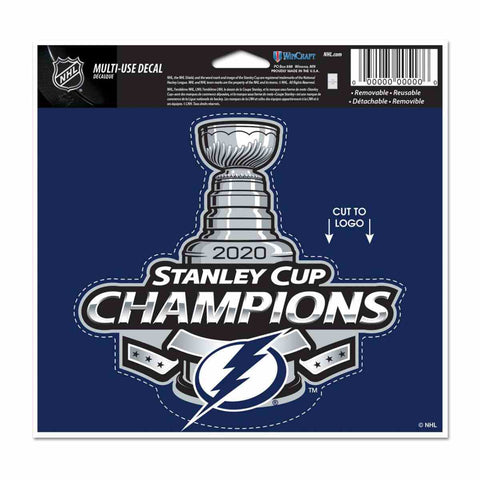 Shop Tampa Bay Lightning 2020 NHL Stanley Cup Champions WinCraft Multi-Use Decal - Sporting Up