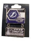 Tampa Bay Lightning 2020 NHL Stanley Cup Champions Aminco Dangler Lapel Pin - Sporting Up