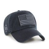 Operation Hat Trick OHT American Flag '47 Black Clean Up Adj. Strap Hat Cap - Sporting Up