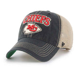 Kansas City Chiefs '47 Black Tuscaloosa Clean Up Mesh Back Adj Snapback Hat Cap - Sporting Up