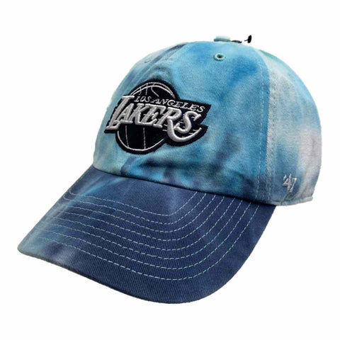 Los Angeles Lakers '47 sonajero verde azulado teñido anudado limpieza holgado adj. gorra de sombrero - haciendo deporte