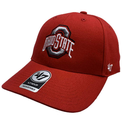 Shop Ohio State Buckeyes '47 Red MVP Structured Adjustable Strap Hat Cap - Sporting Up