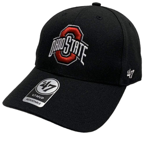Shop Ohio State Buckeyes '47 Black MVP Structured Adjustable Strap Hat Cap - Sporting Up
