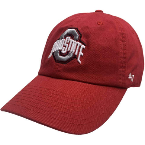Ohio State Buckeyes '47 Red Clean Up Slouch-Mütze mit verstellbarem Riemen – sportlich