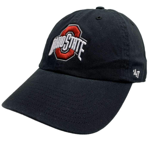 Shoppen Sie die schwarze Clean-up-Slouch-Mütze der Ohio State Buckeyes '47 mit verstellbarem Riemen – sportlich