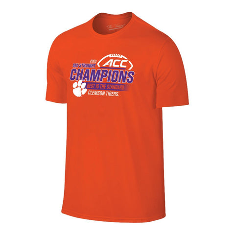 Camiseta recta de vestuario de Clemson Tigers 2020 acc campeones de fútbol 6 - sporting up