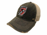Gamling & McDuck Unlimited Retro Brand Mudwashed Tattered Mesh Snapback Hat Cap - Sporting Up