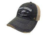 Frank's Fisherman San Francisco Retro Brand Denim Tattered Mesh Snapback Hat Cap - Sporting Up