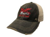 Memphis Non Stop Rock Retro Brand Mudwashed Distressed Mesh Adj Snapback Hat Cap - Sporting Up