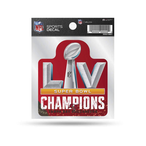 Shop Tampa Bay Buccaneers 2020-2021 Super Bowl LV Champions Decal (4"x4") - Sporting Up