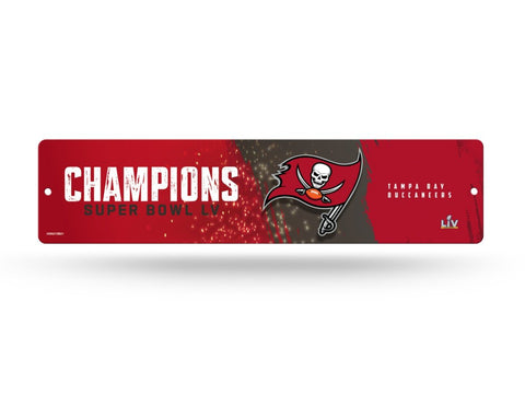 Tampa Bay Buccaneers 2020–2021 Super Bowl LV Champions Straßenschild aus Kunststoff – sportlich