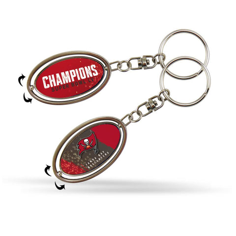 Shop Tampa Bay Buccaneers 2020-2021 Super Bowl LV Champions Metal Spinner Keychain - Sporting Up