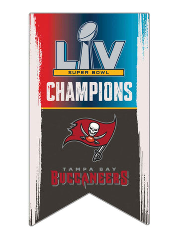 Compre tampa bay buccaneers 2020-2021 super bowl lv campeones aminco banner pin - sporting up