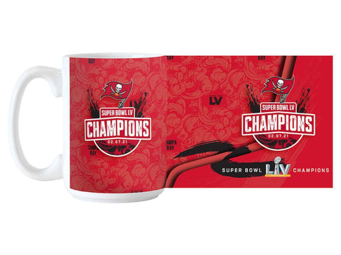 Tampa Bay Buccaneers 2021 Super Bowl LV Champions sublimierte Kaffeetasse (15 Unzen) – sportlich