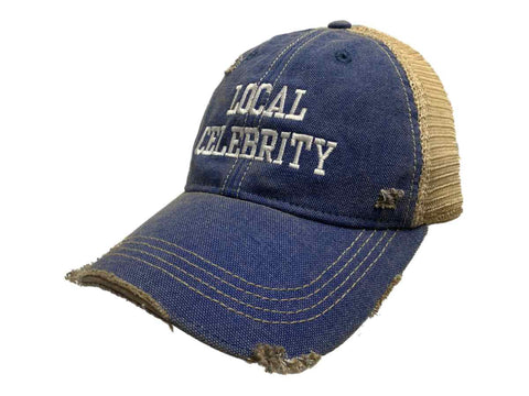 "Local Celebrity" Original Retro Brand Royal Blue Distressed Mesh Adj. Hat Cap - Sporting Up
