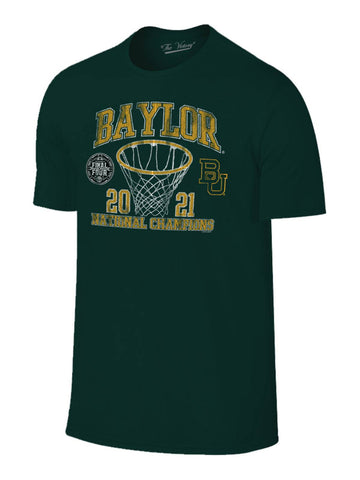 Baylor bears 2021 ncaa basket nationella mästare grön nät t-shirt - sporting up