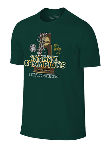 Baylor trägt das Trophäen-T-Shirt der NCAA-Basketballnationalmeister 2021 – sportlich