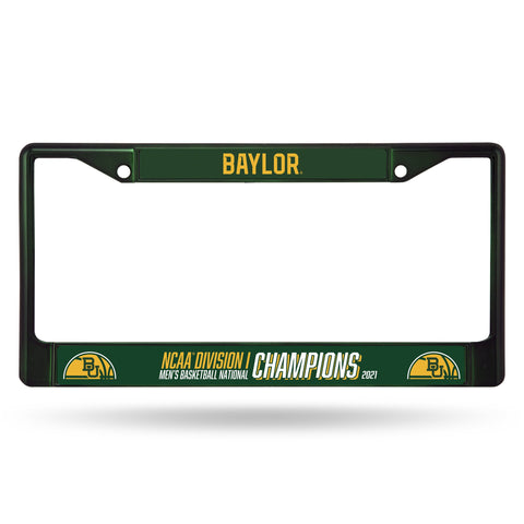 Shop Baylor Bears 2020-2021 Basketball National Champions Green Chrome License Frame - Sporting Up