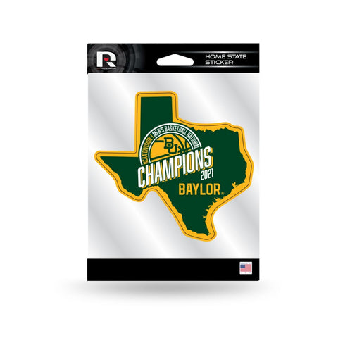 Shop Baylor Bears 2020-2021 NCAA Basketball National Champions Home State Sticker - Sporting Up