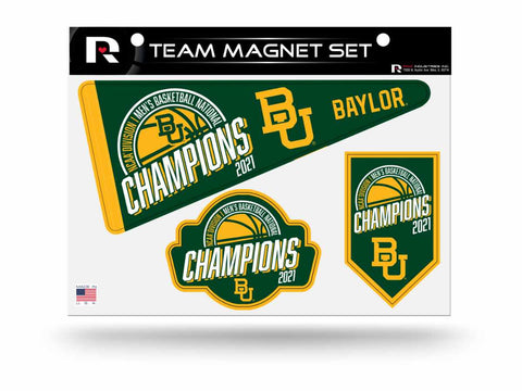 Shop Baylor Bears 2020-2021 NCAA Basketball National Champions Magnet Set (3 Pack) - Sporting Up
