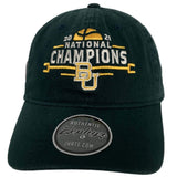 Baylor Bears 2021 NCAA Basketball National Champions Forest Green Crew Hat Cap - Sporting Up