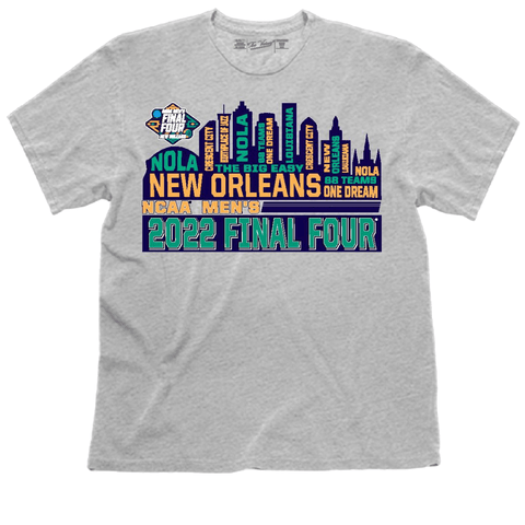 Shop 2022 Final Four NCAA Basketball March Madness New Orleans Skyline T-Shirt - Sporting Up