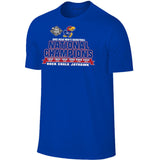 Victory kansas jayhawks basket nationella mästare med bracket t-shirt - sportig