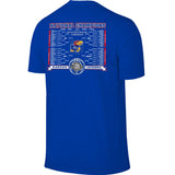 La camiseta del grupo de campeones nacionales de baloncesto de los kansas jayhawks de la victoria - sporting up