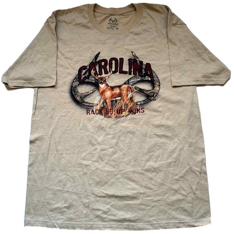Camiseta de manga corta de realtree outfitters beige del juego South carolina gamecocks (l) - sporting up