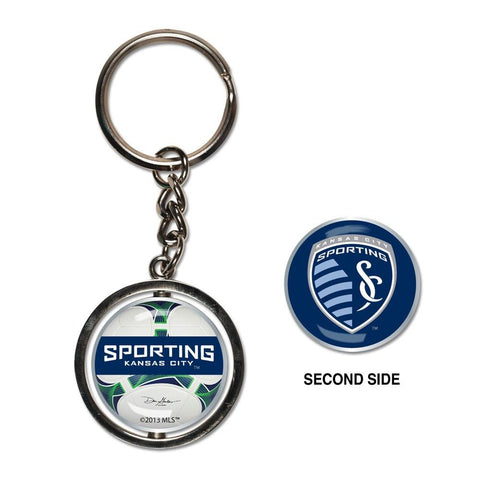 Shop Sporting KC Kansas City Logo Soccer Ball Wincraft Premium MLS Key Ring Keychain - Sporting Up