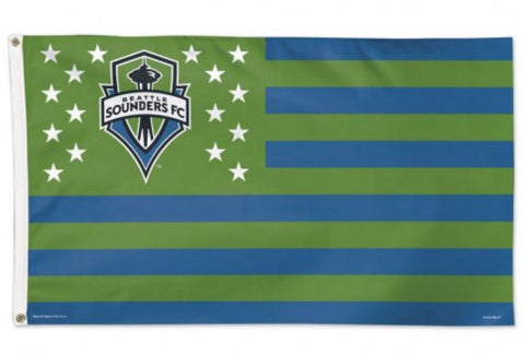 Shop Seattle Sounders MLS WinCraft Green America Indoor Outdoor Deluxe Flag (3' X 5') - Sporting Up