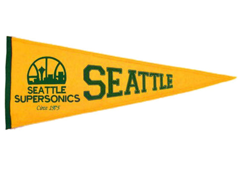 Shop Seattle Supersonics Sonics NBA Winning Streak Hardwood Traditions Pennant - Sporting Up