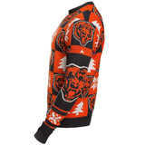 Chicago Bears nfl forever coleccionables suéter feo con parches de punto naranja y azul marino - sporting up