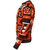 Cincinnati bengals forever samlarföremål orange och svart stickade patchar ful tröja - sportig