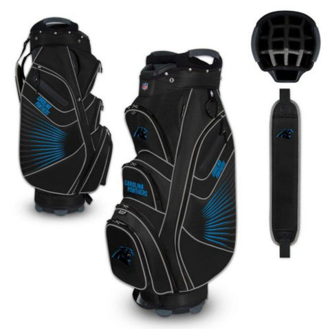Shop Carolina Panthers WinCraft "The Bucket II" 14-Way Cooler Cart Golf Bag - Sporting Up