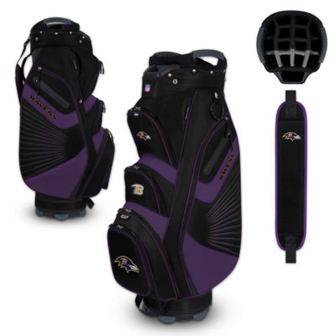 Shop Baltimore Ravens WinCraft "The Bucket II" 14-Way Cooler Cart Golf Bag - Sporting Up