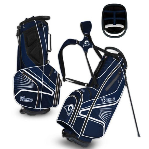 Shop Los Angeles Rams WinCraft "Grid Iron III" 6-Way Stand Golf Bag - Sporting Up