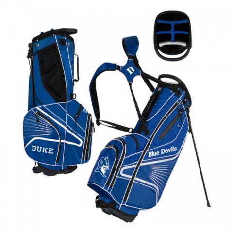 Shop Duke Blue Devils WinCraft "Grid Iron III" 6-Way Stand Golf Bag - Sporting Up