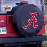 Alabama crimson tide hbs cubierta de neumático de automóvil equipada con vinilo negro "a" - sporting up