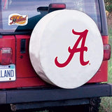 Alabama crimson tide hbs cubierta de neumático de automóvil equipada con vinilo blanco "a" - sporting up