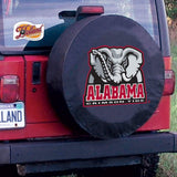 Alabama Crimson Tide HBS Black Vinyl Fitted Car Tire Cover - Sporting Up