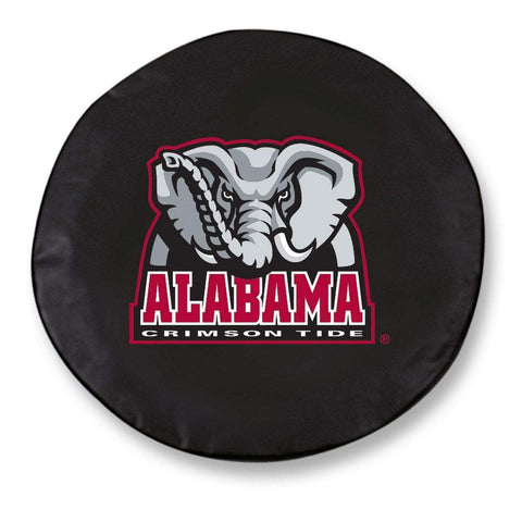 Alabama Crimson Tide HBS Black Vinyl Fitted Car Tire Cover - Sporting Up