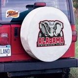 Alabama crimson tide hbs cubierta de neumático de automóvil equipada con vinilo blanco - sporting up