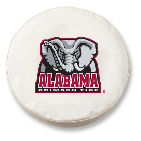 Alabama Crimson Tide HBS White Vinyl Fitted Car Tire Cover - Sporting Up