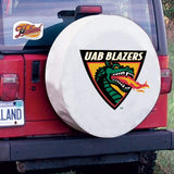 UAB Blazers HBS White Vinyl Fitted Spare Car Tire Cover - Sporting Up