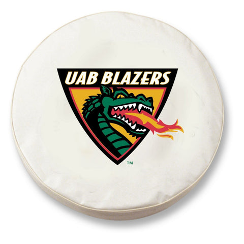 Shop UAB Blazers HBS White Vinyl Fitted Spare Car Tire Cover - Sporting Up