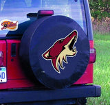 Housse de pneu de voiture de secours en vinyle noir hbs des coyotes de l'Arizona - Sporting up